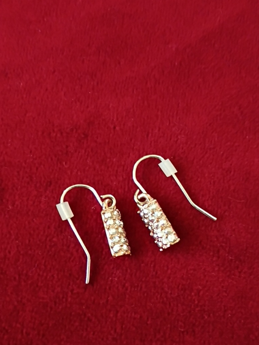 Goldtone With Crystal Dangle Earrings - Elegant Women's Jewelry
